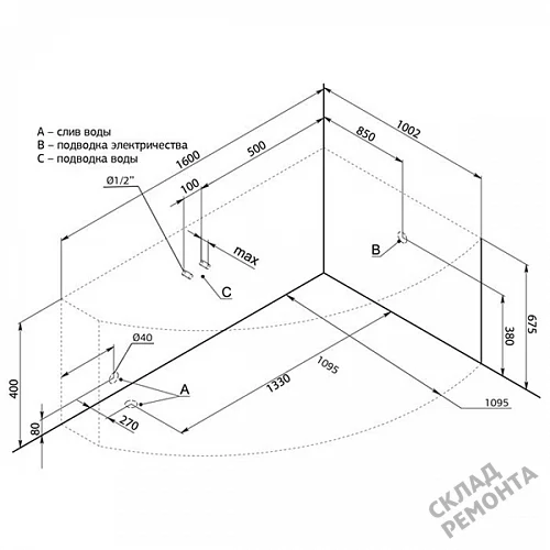 Фото Ванна акриловая Aquanet Jamaica (R) 160*100  купить в Ростове-на-Дону: цена, описание, фото. Интернет-магазин 11