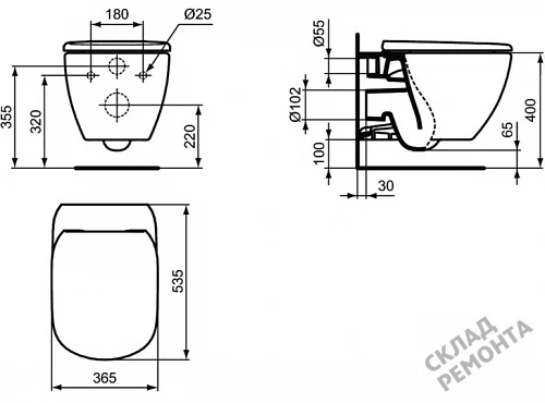 Фото Унитаз подвесной Ideal Standard Tesi T007901 безободковый купить в Ростове-на-Дону: цена, описание, фото. Интернет-магазин 4