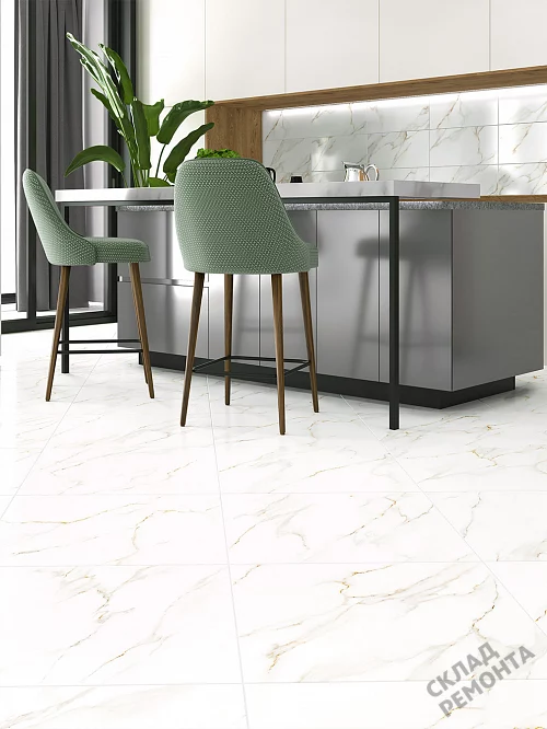 Фото Керамогранит лаппатированный Alma Ceramica Невада GFU04NVD00L белый 600*600*9 – купить в Ростове-на-Дону: цена, описание, фото. Интернет-магазин 1