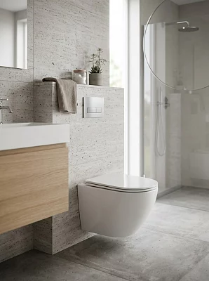 Унитаз с инсталляцией комплект без кнопки Calypso Vega VM46UQ-OKS-M-SET безободковый