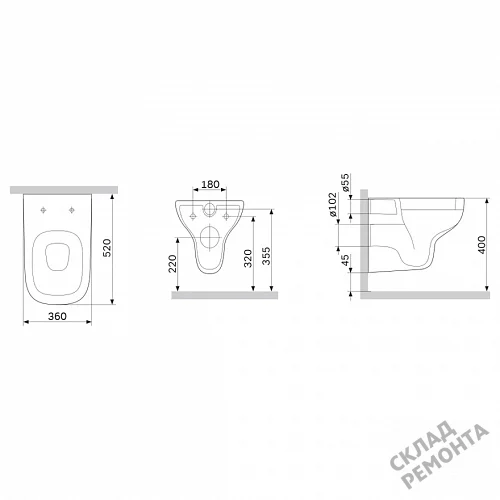 Фото Унитаз подвесной Am.Pm Spirit V2.0 C701700WH безободковый купить в Ростове-на-Дону: цена, описание, фото. Интернет-магазин 3
